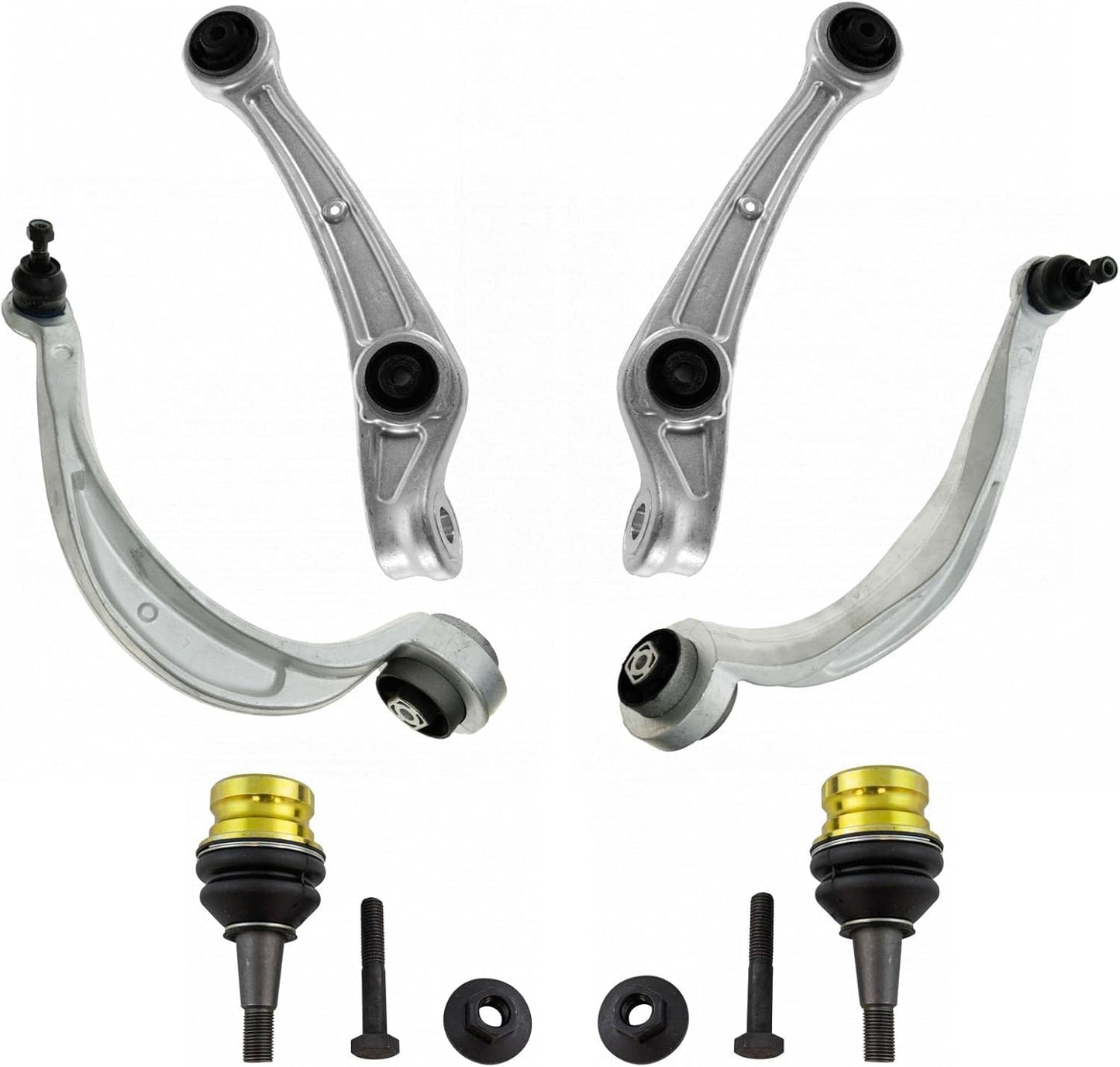 TRQ Front Lower Control Arm Set for Audi A4 A5 Q5 S4 Models