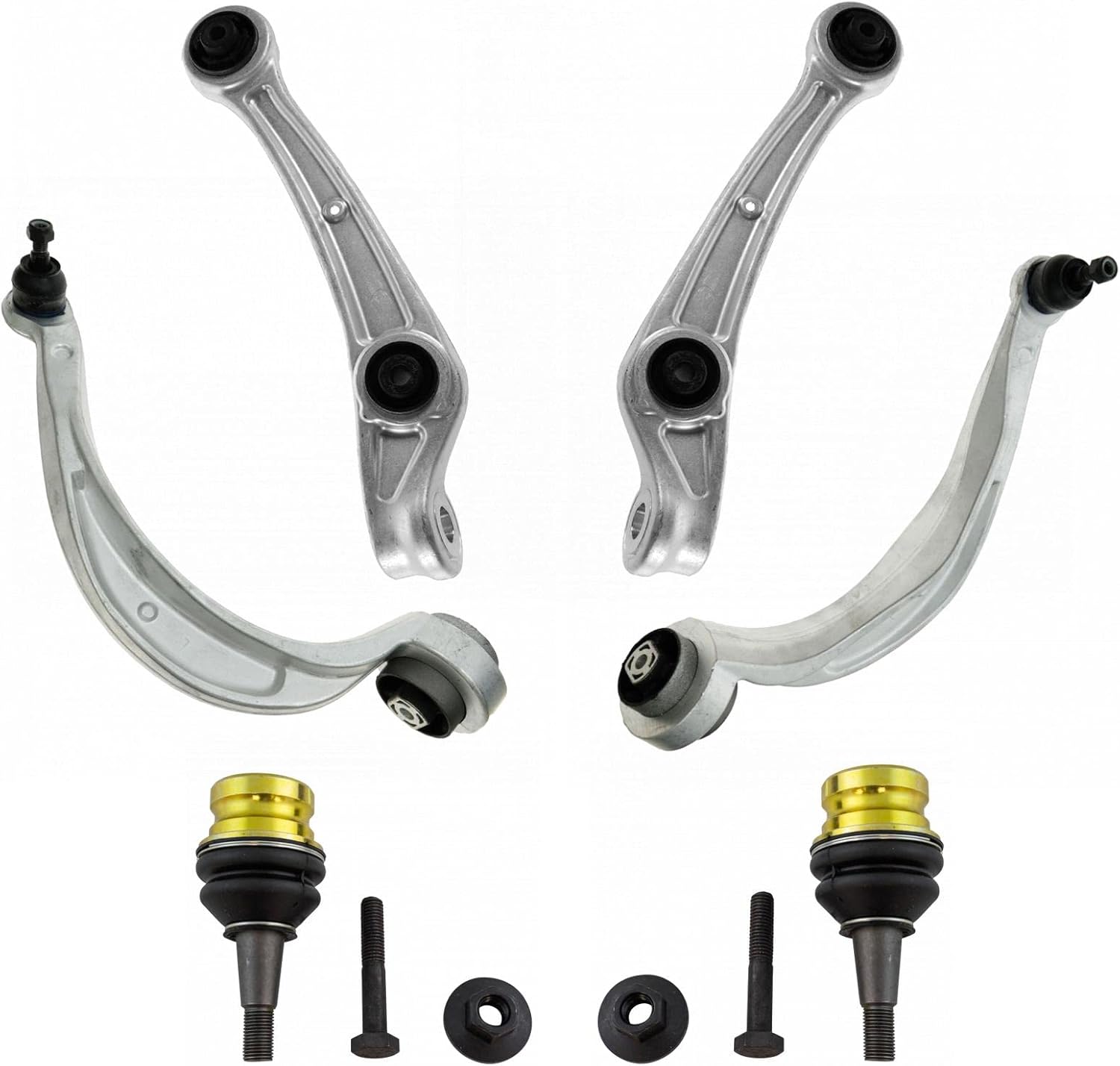 TRQ Front Lower Control Arm Set for Audi A4 A5 Q5 S4 Models