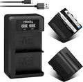 Miady 2 Pack Replacement Sony NP-F970 Battery and Dual USB Charger