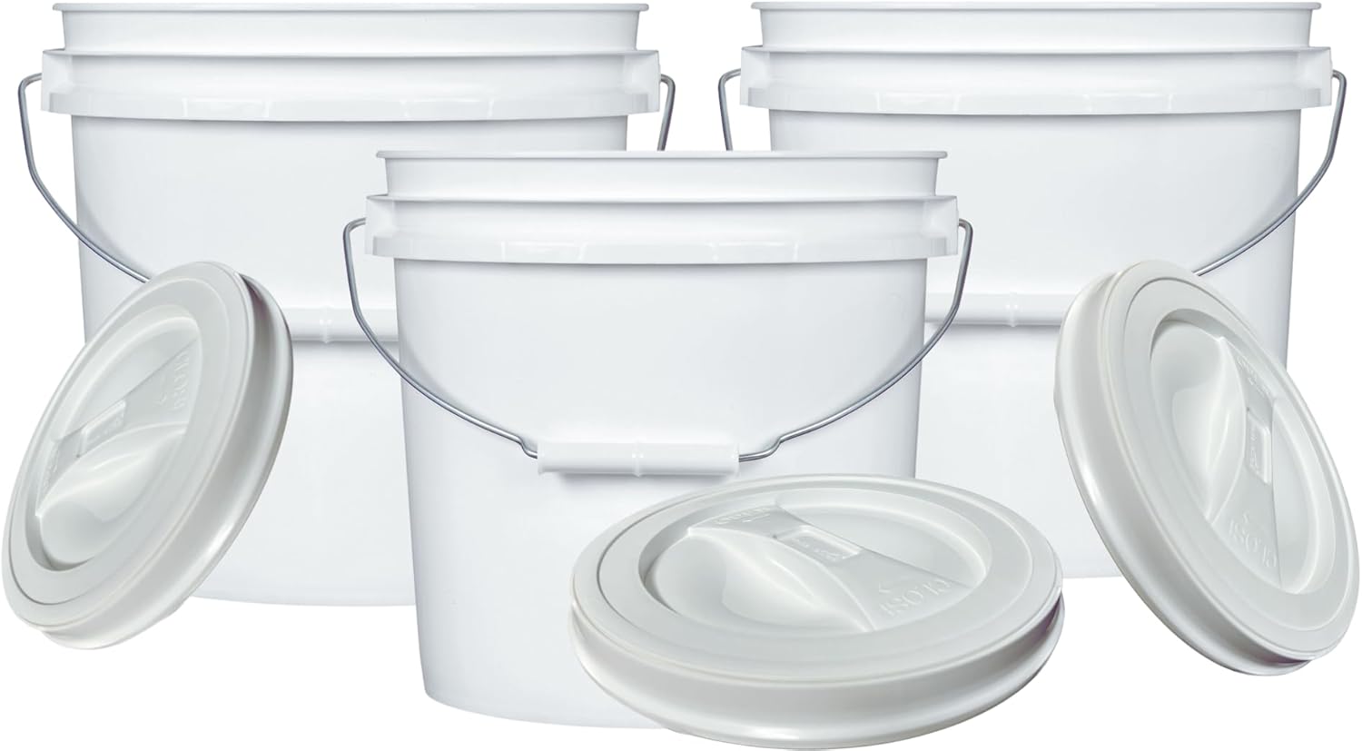 House Naturals 2 Gallon Food Grade Buckets with Screw On Lids