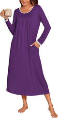 Long Nightgown for Women Long Sleeve Sleepshirt - Soft, Full Length