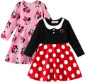 Disney Frozen Elsa Minnie Mouse Stitch Toddler Girl Dresses 2-Pack