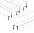 Frameless Shower Door Seal Strip 4 Pack x 39 in H-Type - Leak Barrier