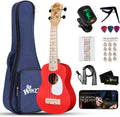 WINZZ Soprano Ukulele for Beginners - 21 Inch Hawaiian Wood