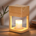 Candle Warmer Lamp Wood with Timer and Dimmable Light - Safe Jar