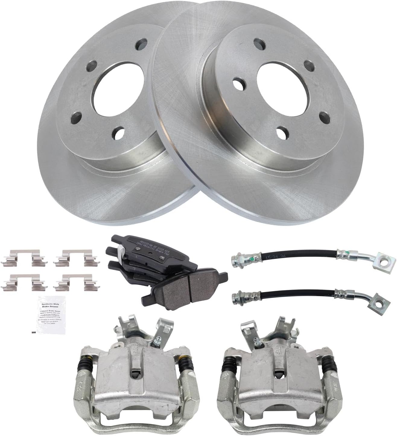 TRQ Rear Brake Pad & Rotor Kit for Chevrolet and Pontiac Models