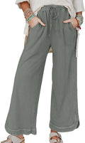 Hixiaohe Women's Wide Leg Sweatpants High Waist Baggy Pants