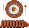 UnivoColors Set of 8 PU Leather Placemats for Elegant Dining
