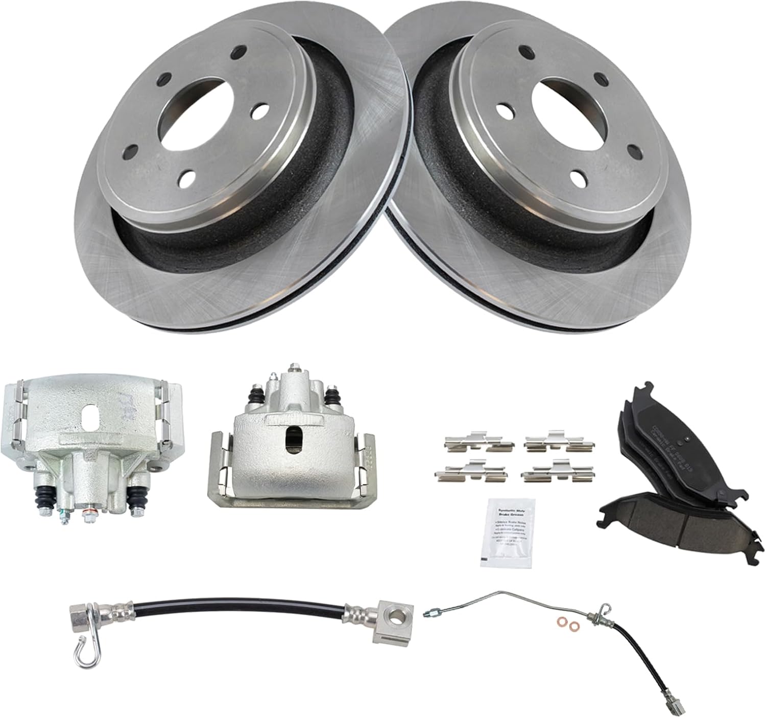 TRQ Rear Brake Pad & Rotor Kit for 2002-2004 Dodge Ram 1500
