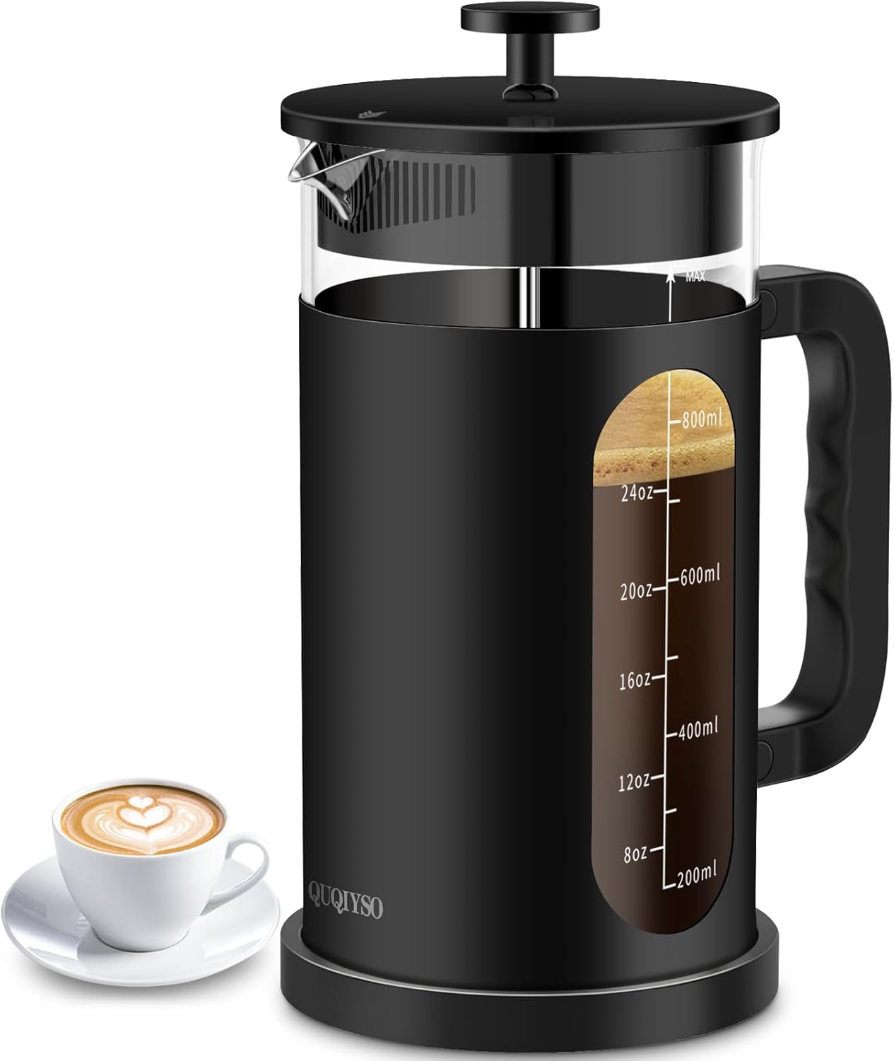 QUQIYSO French Press Coffee Maker - Durable 34oz Coffee Press