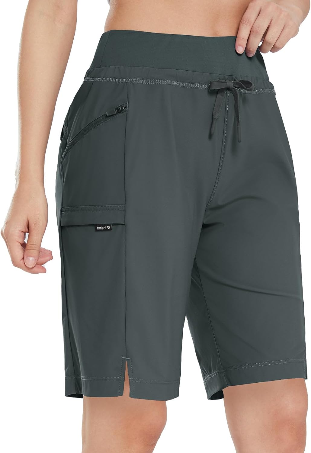 Baleaf Women's Hiking Long Shorts Quick Dry Bermuda Cargo