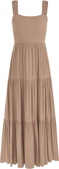 Sun Dresses for Women 2025 - Flowy Backless Maxi Tank Dress