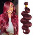 Burgundy Bundles Human Hair Body Wave 24 in - Soft, Full 99J