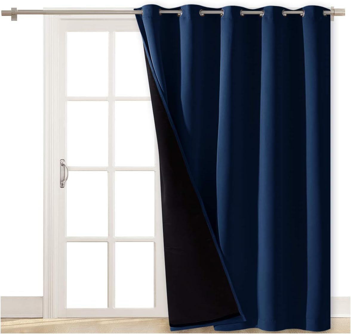 NICETOWN 100% Blackout Patio Sliding Door Curtain for Privacy