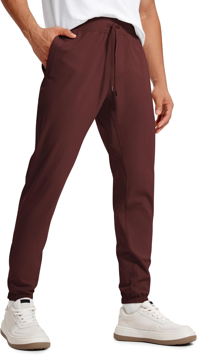 CRZ YOGA Mens 4-Way Stretch Golf Joggers for Active Lifestyle