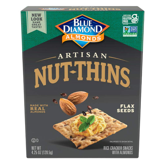 Blue Diamond Almonds Artisan Nut Thins with Flax Seeds Review