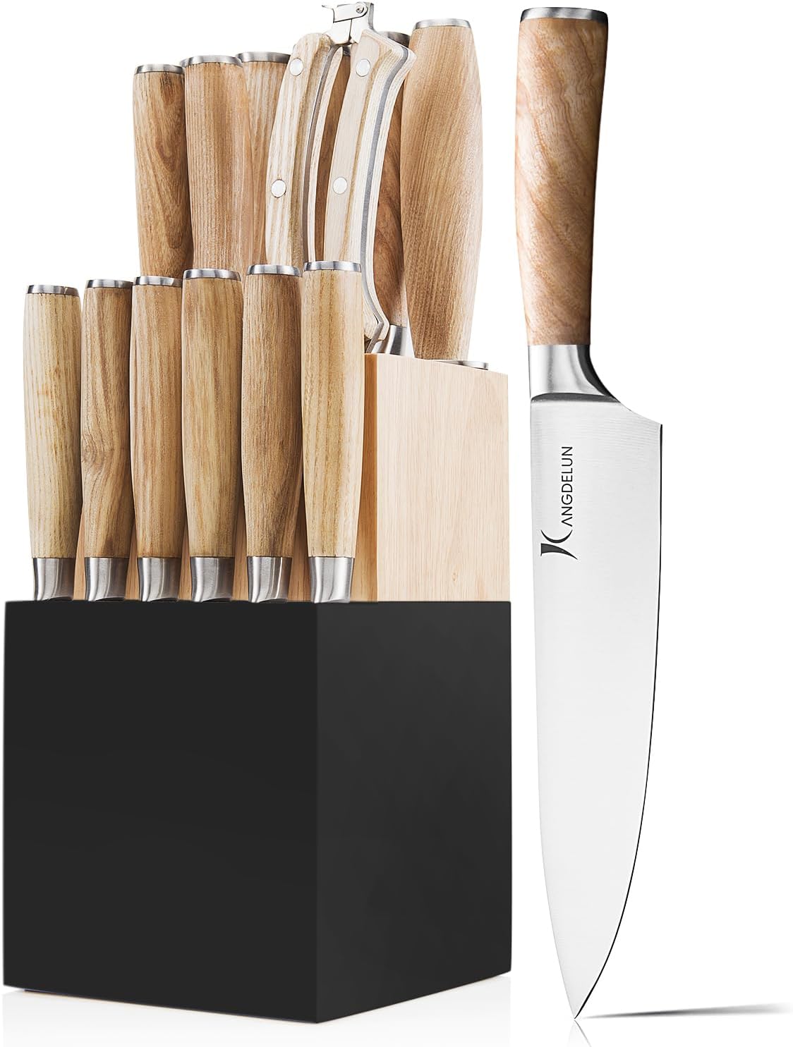 Natura Series 15 PCS Knife Block Set for Ultimate Kitchen Use