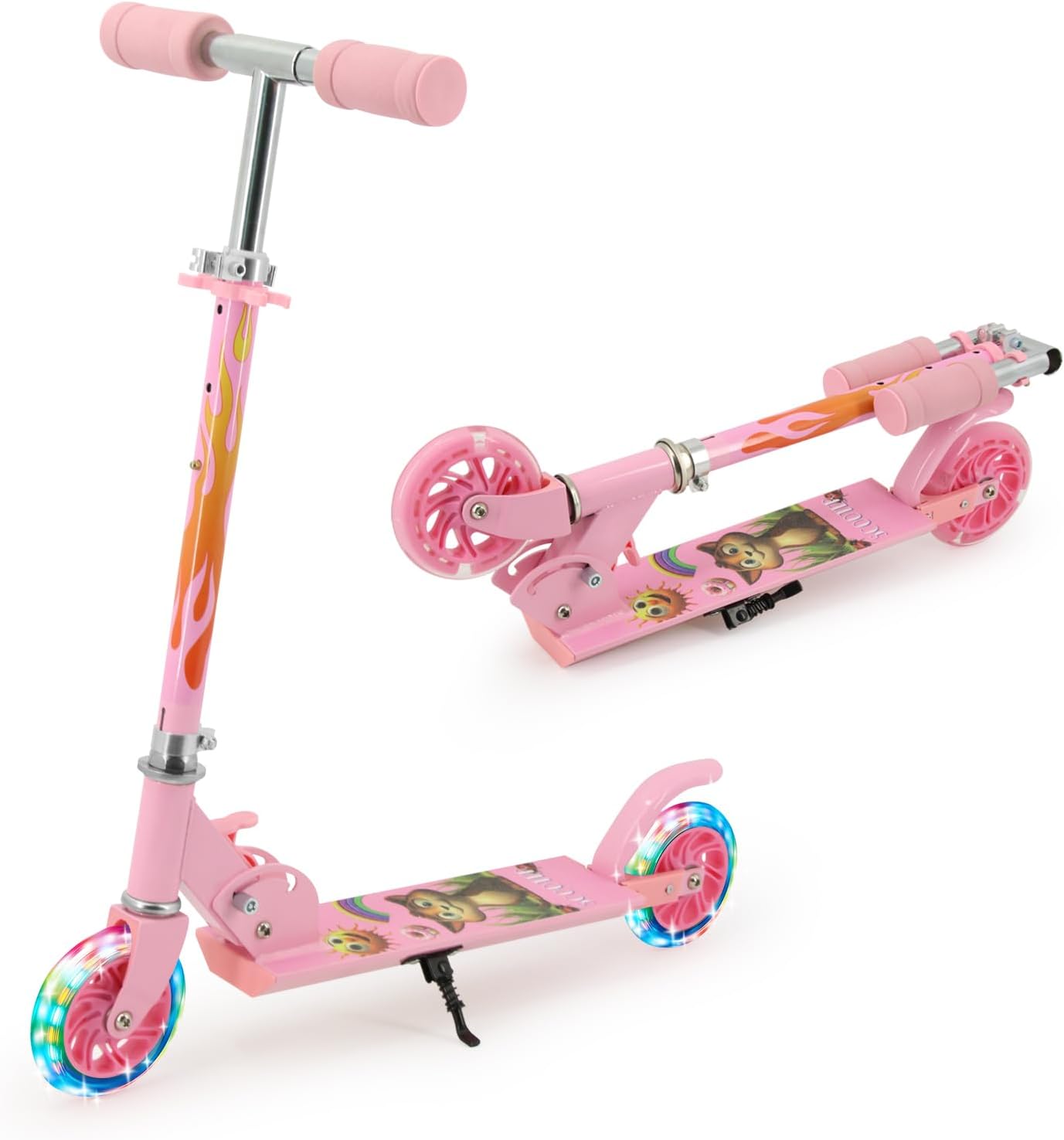 TENBOOM Kids Scooter with Adjustable Handlebar for Ages 3-12