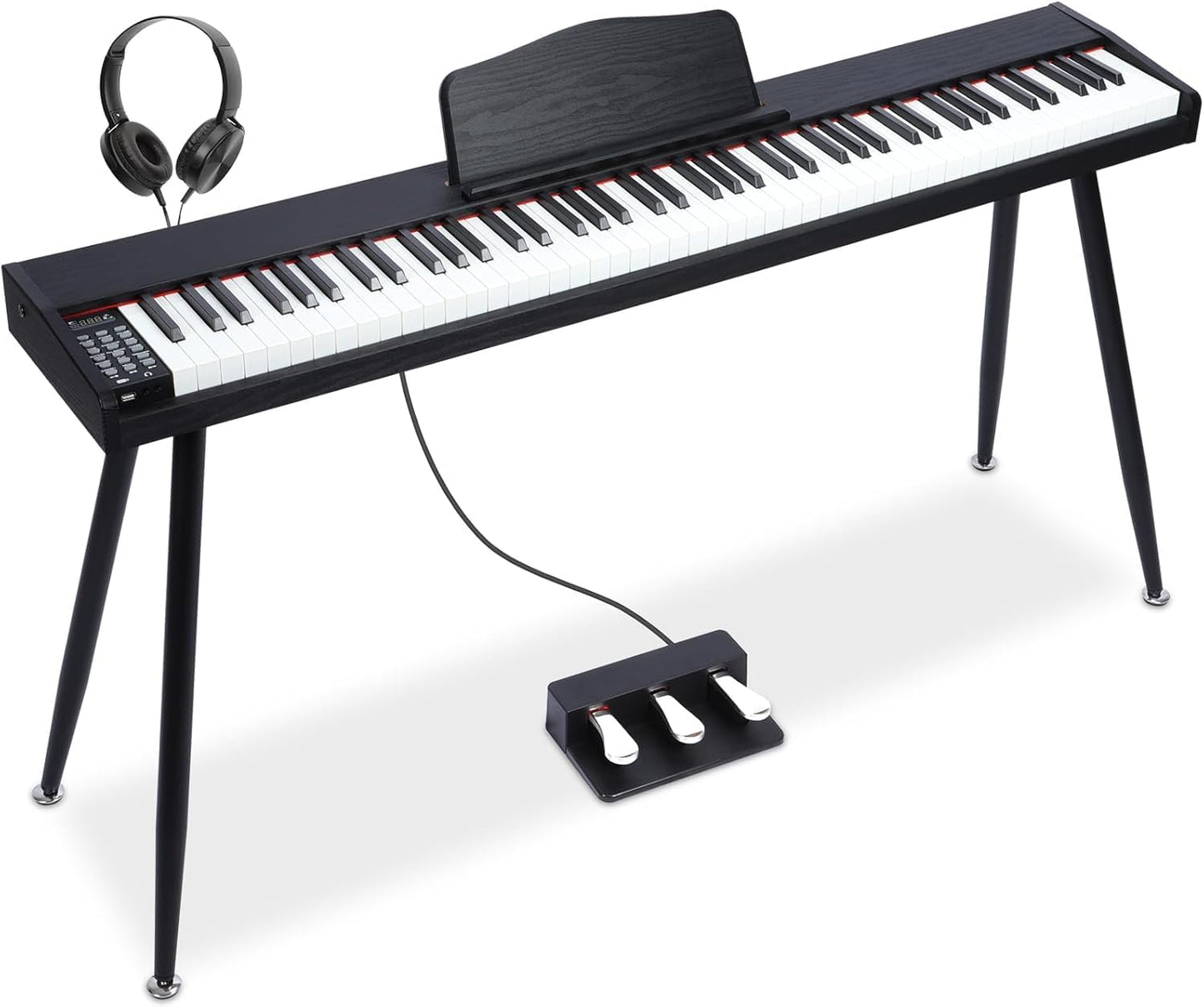 88 Key Digital Piano for Beginners with Weighted Keys and Pedals