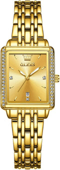 Luxury Gold Diamond Ladies Watch - Waterproof & Chic!