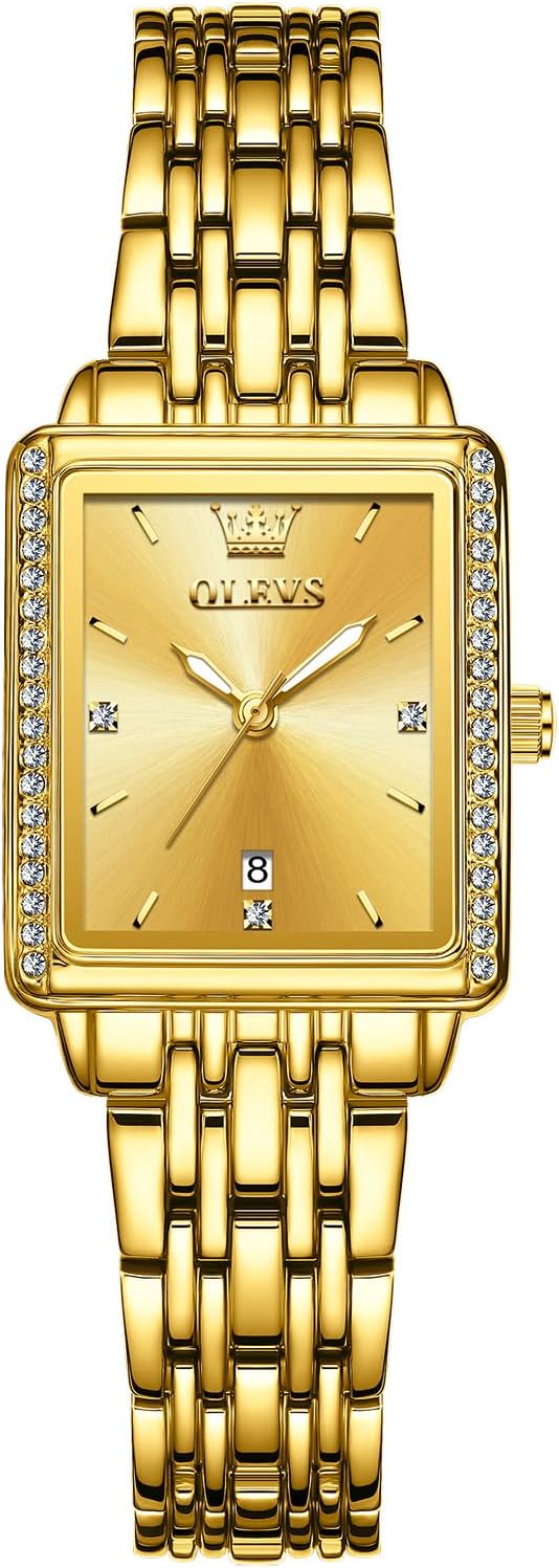 Luxury Gold Diamond Ladies Watch - Waterproof & Chic!