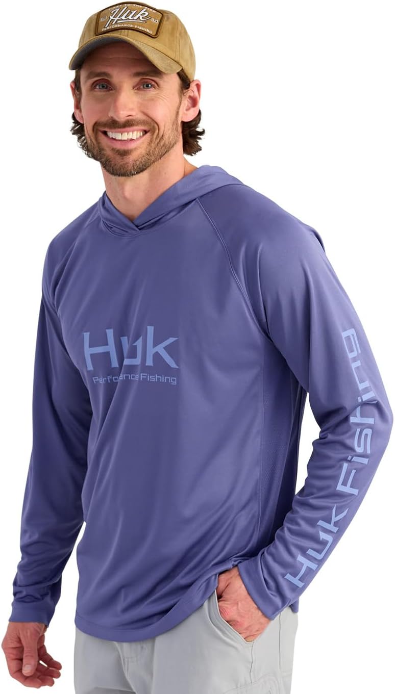 HUK Men's Pursuit Vented Long Sleeve Hoodie for Fishing Comfort