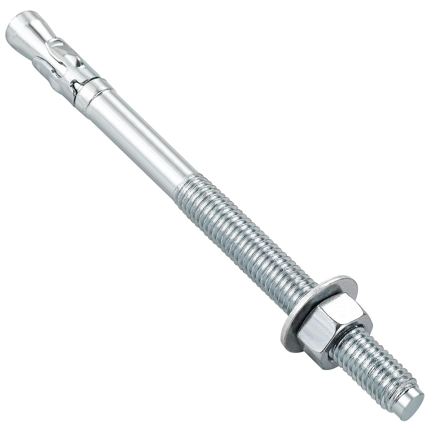 1/4x4in Heavy-Duty Zinc Wedge Anchors for Concrete Use