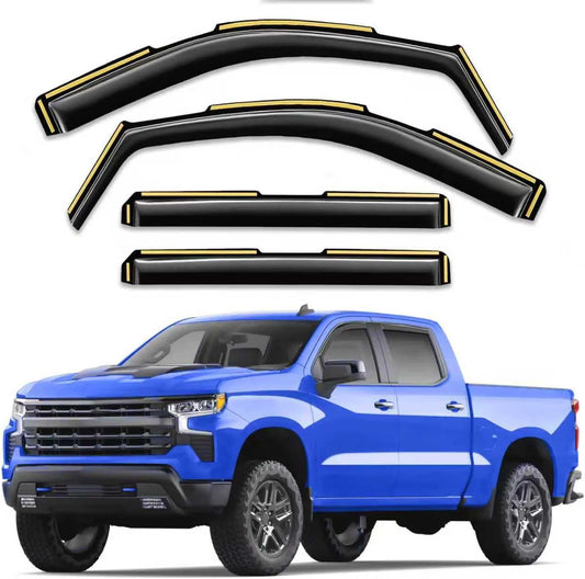 In-Channel Rain Guards for Chevy Silverado 1500 & GMC Sierra 1500