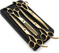 Moontay Professional 7.0ft Dog Grooming Scissors Set - 4pc Gold