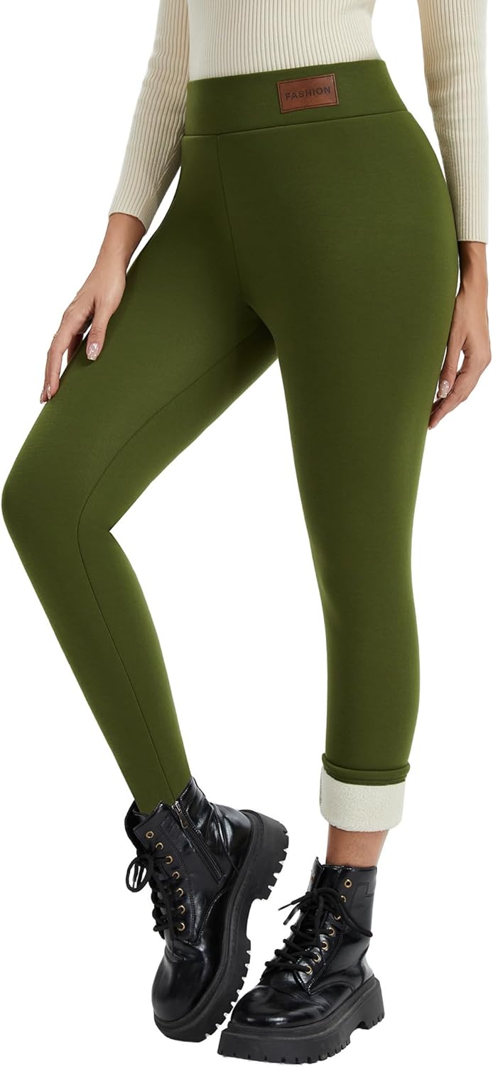 Women's Thermal Fleece Lined Leggings for Winter Warmth
