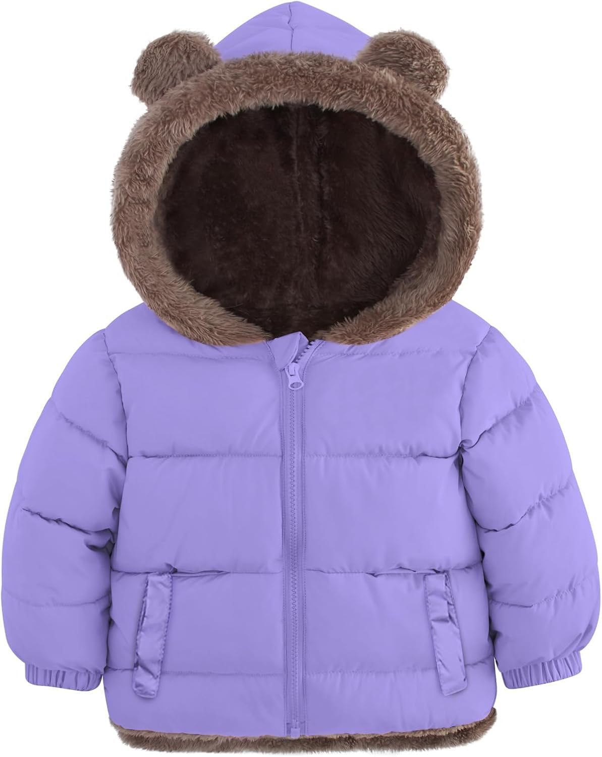 Enlifety Baby Toddler Winter Fleece Coat with Bear Ears
