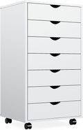 DUMOS 7 Drawer File Cabinet Rolling Organizer - Compact Printer Stand