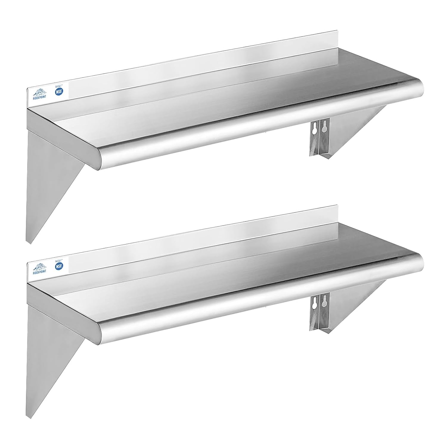 ROCKPOINT Stainless Steel Shelf 10 x 36 Inches for Heavy Use