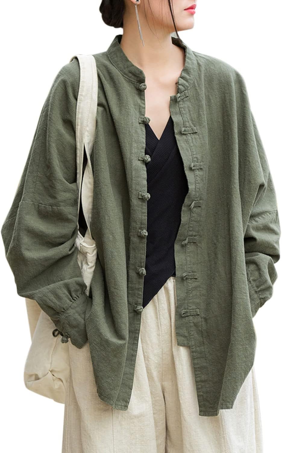 Women's Linen Oversized Blouses for Vintage Style Lovers