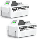 2 Packs 6.0Ah 24V Replacement Lithium-ion Battery for Snow Joe