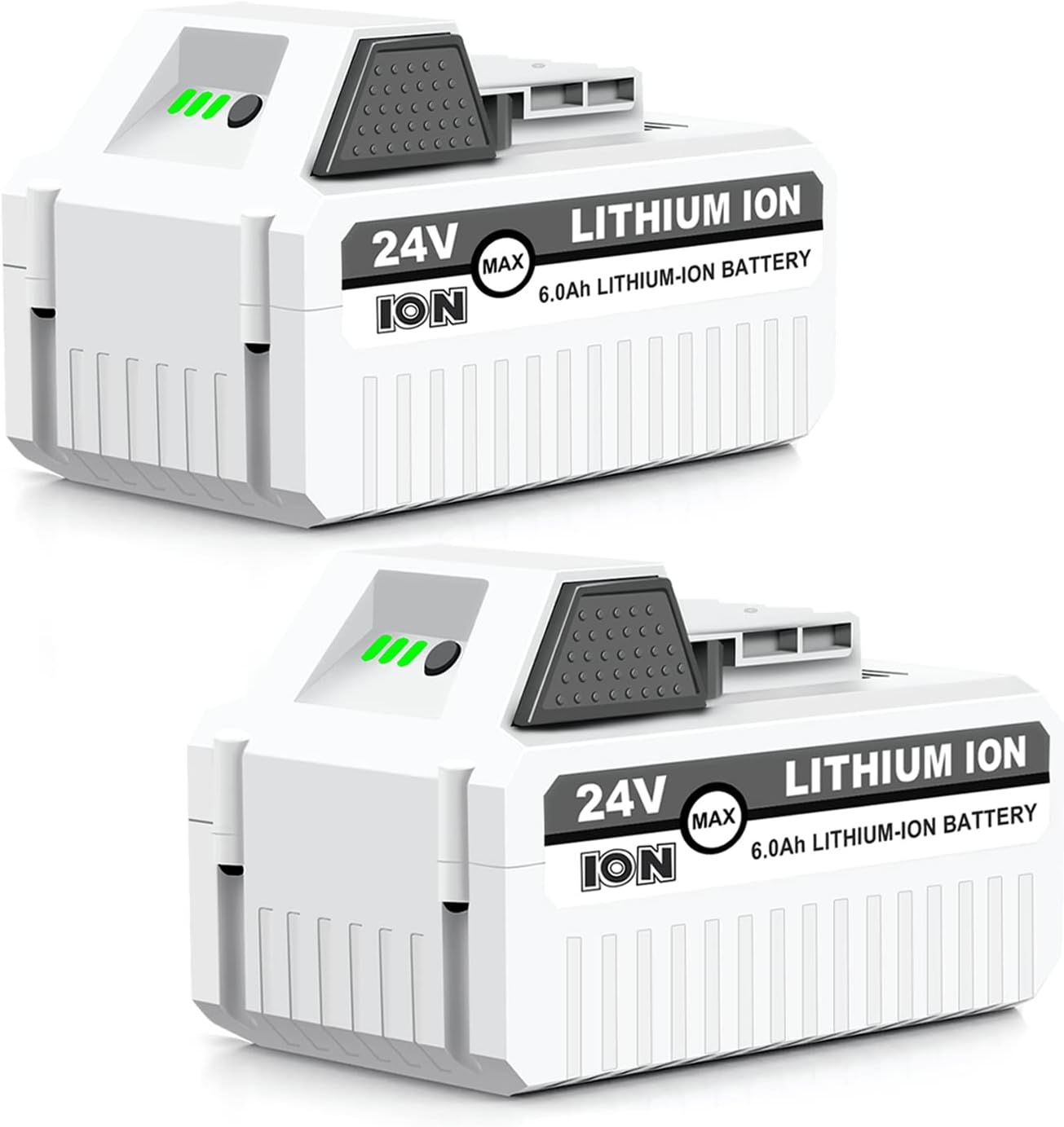 2 Packs 6.0Ah 24V Replacement Lithium-ion Battery for Snow Joe