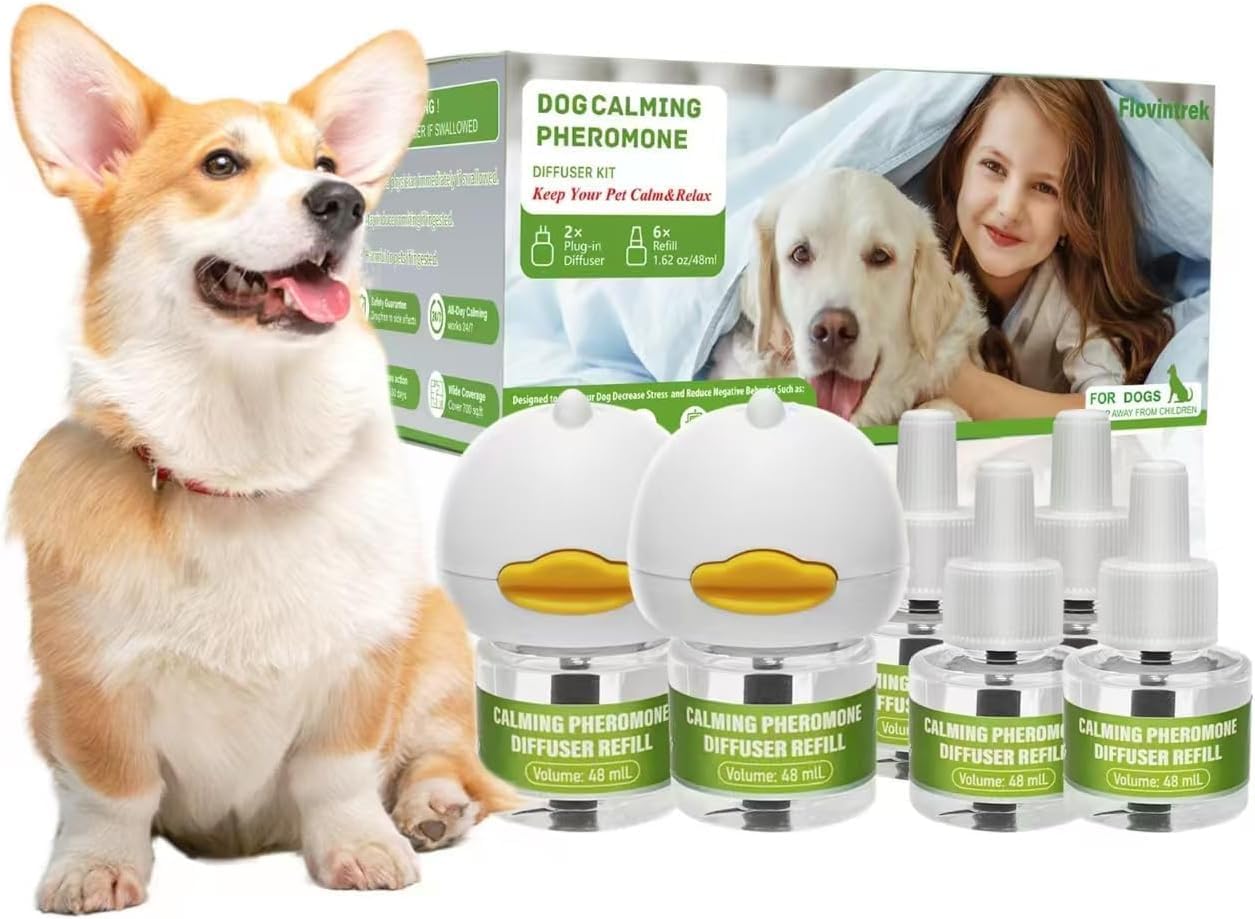 8 Pack Dog Calming Pheromones Diffuser for Stress Relief