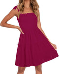 ZESICA Summer Mini Dress with Spaghetti Straps for Fun Days Out