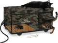 Insulated Heated Outdoor Cat House with Escape Door - Weatherproof