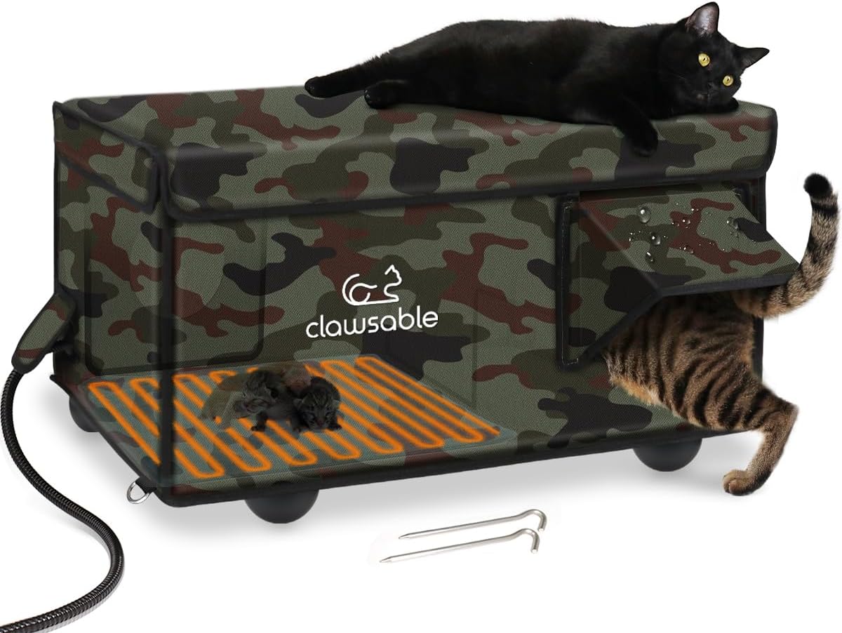 Indestructible Heated Cat House for Outside Cats in Winter