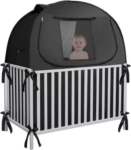 Breathable Blackout Crib Cover for Better Baby Napping