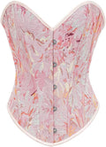 Denim Floral Overbust Corset Top for Elegant Women's Wear