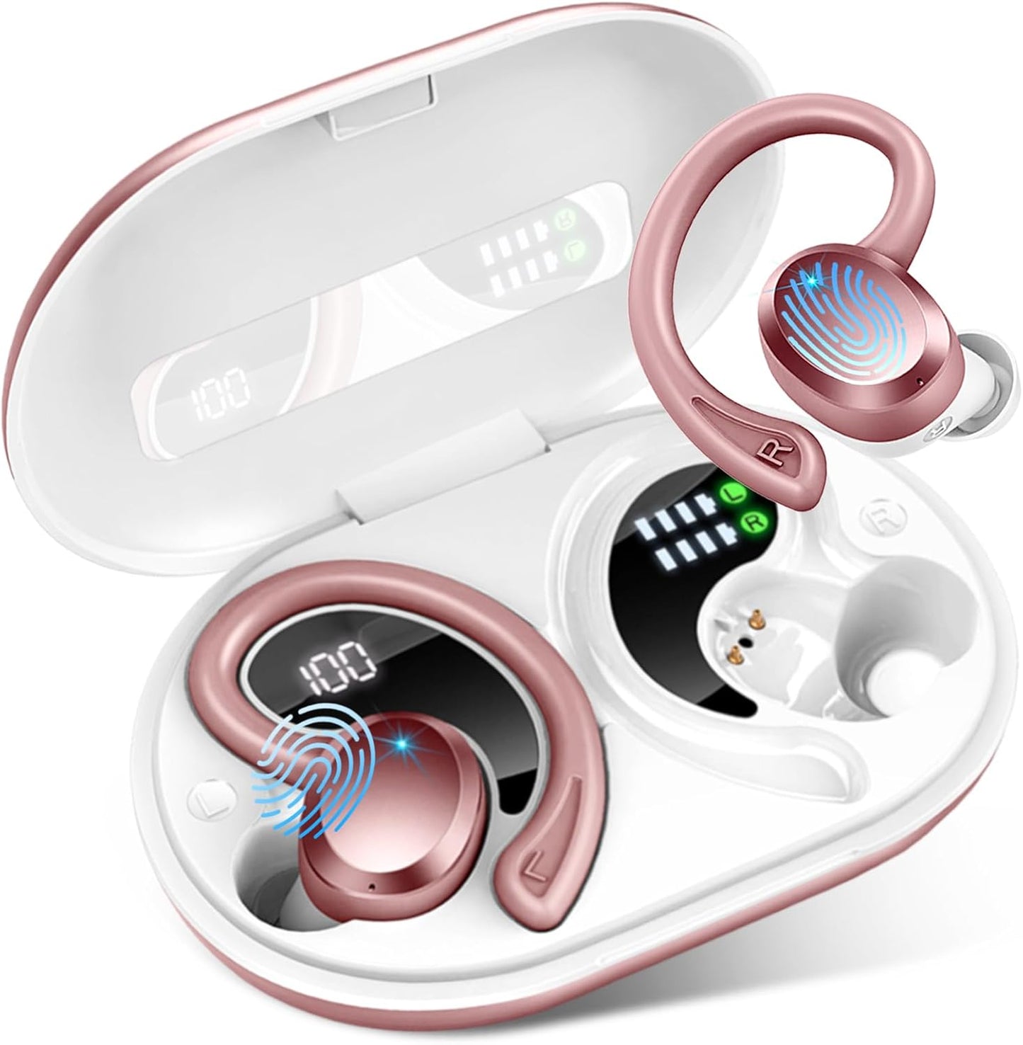 Rulefiss Wireless Earbuds: 56Hrs Bass Boost, IP7 Waterproof
