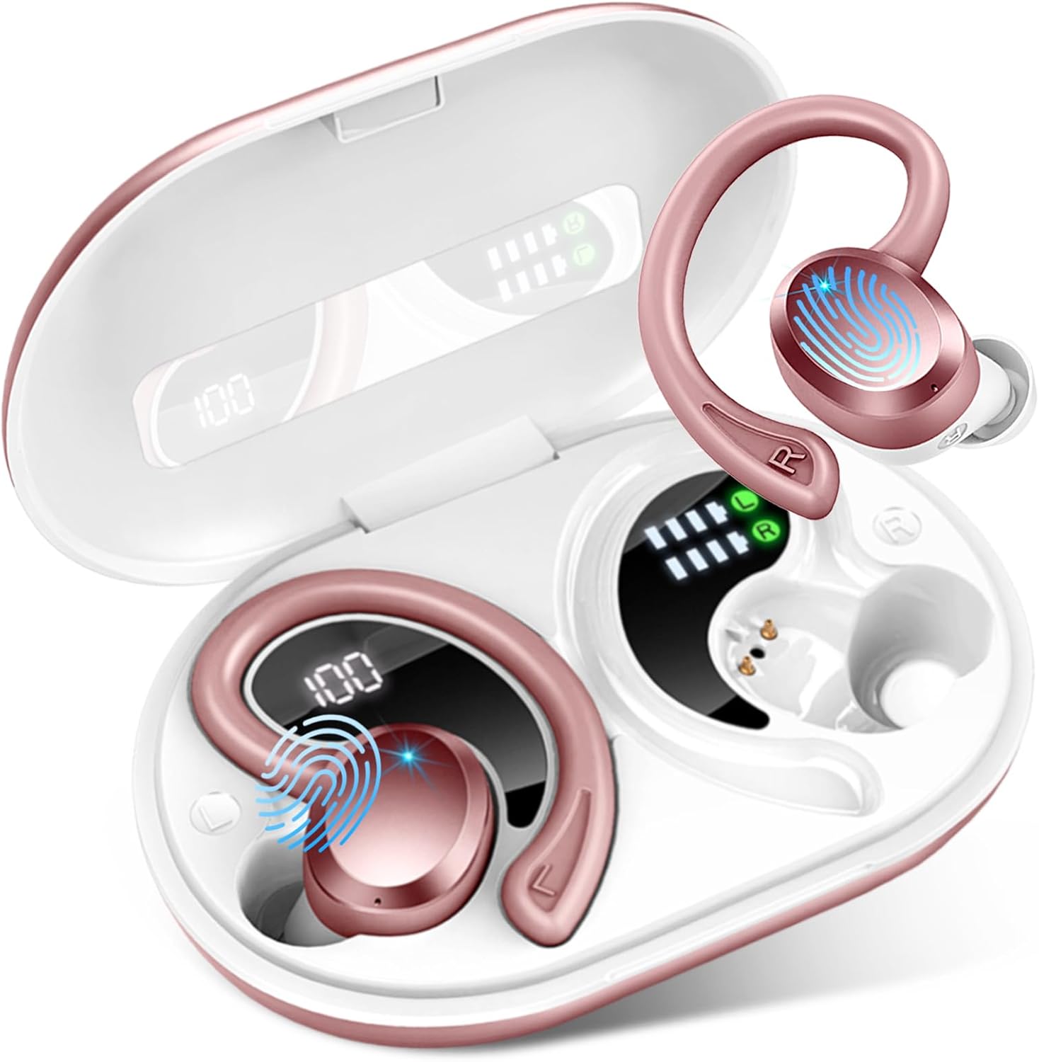 Rulefiss Wireless Earbuds: 56Hrs Bass Boost, IP7 Waterproof