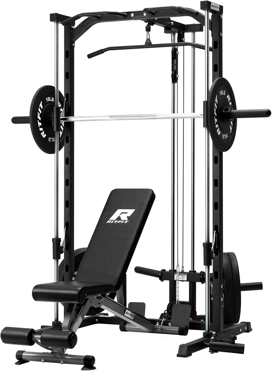 RitFit Smith Machine Power Rack with LAT-Pull Down System Review