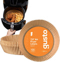 GUSTO 7.9 in Round Air Fryer Liners 125 Count - Non-Stick Kraft