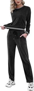 Totatuit Womens Velour Sweatsuit Set - Soft 2 Piece Tracksuit