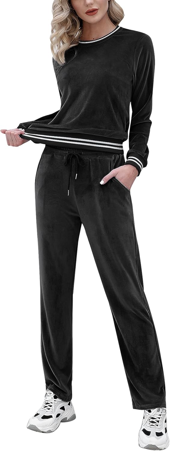 Totatuit Women's Velour Tracksuit Set for All Seasons and Styles