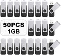 1GB USB Flash Drive 50 Pack Bulk Swivel Thumb Drives - Value Set