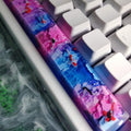 Customized Gradient Pink-Blue Koi Fish Keycap Set - Handmade Resin OEM
